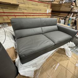 Gray Leather Couch