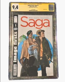 IMAGE FIRSTS: SAGA #1 • CGC SS 9.4• SIGNED by FIONA STAPLES • REPRINT SAGA #1