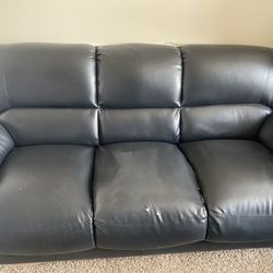 Black leather Couch