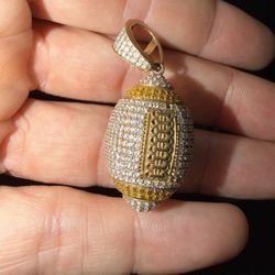 10k Gold Football Pendent 