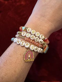 Colorful Beaded Teacher Bracelets