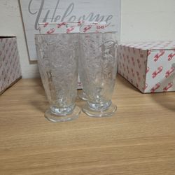 4 Crystal Tumblers
