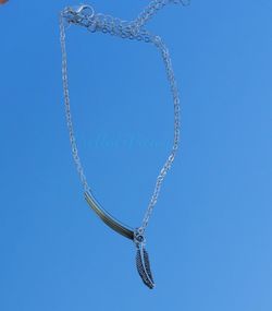 Feather bar anklet 🕊