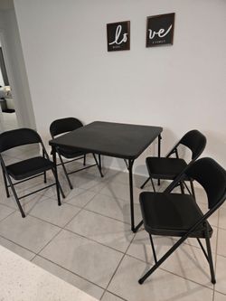 Fold out table and chairs
