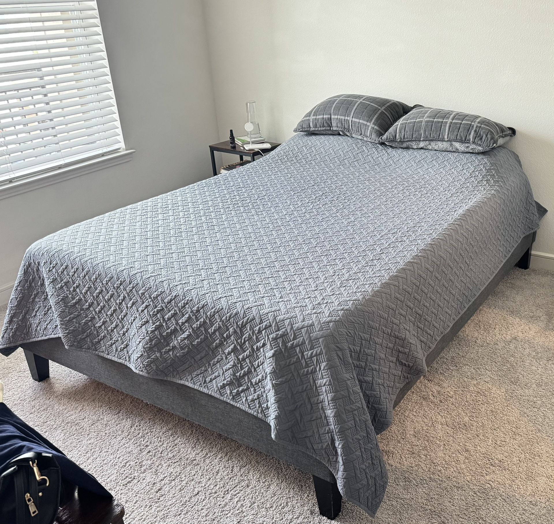 Queen Size Bed. Mattress And Frame.