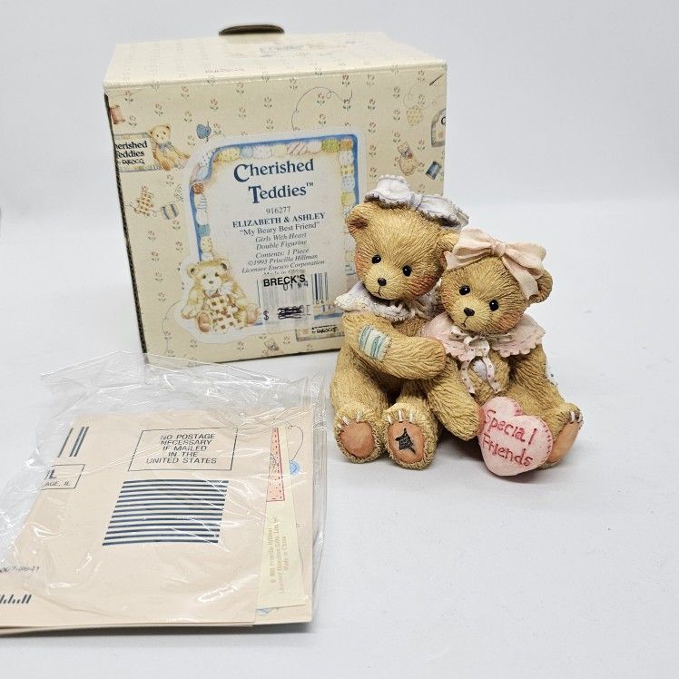 New Cherished Teddies Elizabeth & Ashley My Beary Best Friend #916277 Figurine

Mint condition, kept in the box, box has some spots/writing

Two girls