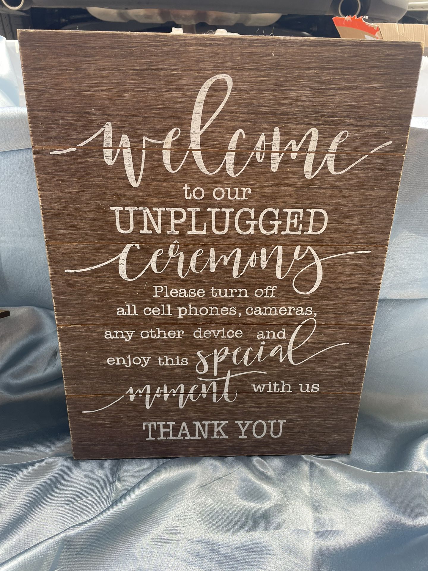 Unplugged Ceremony Wedding Sign 