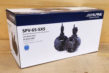 Alpine Marine Speaker Pods 225 Watts Weather Resistant 6 1/2" SPV-65-SXS 🚨 Payment Options Available 🚨 No Credit Needed 🚨