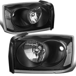 05 06 And 07 Dodge Dakota Headlights Luces Micas Calaveras Faros Focos Luz Light Black 