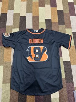 Joe burrow Black cincinnati Bengals Orange baseball jersey for