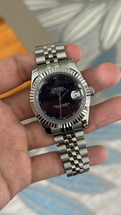 Custom Seiko Mod Watch Datejust Stardust Dial