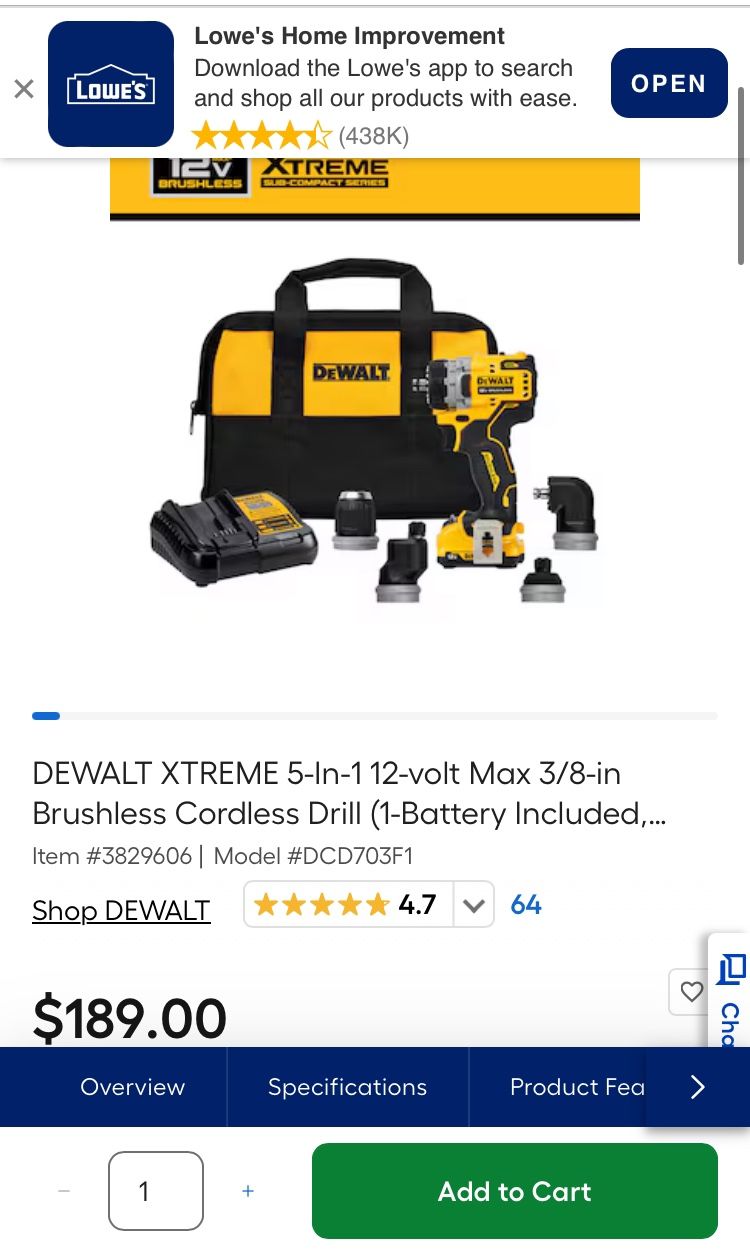 Dewalt Xtreme 5-1 12v Drill