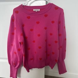 Valentine Hearts Sweater  size L Used - Good | Nanette Lepore