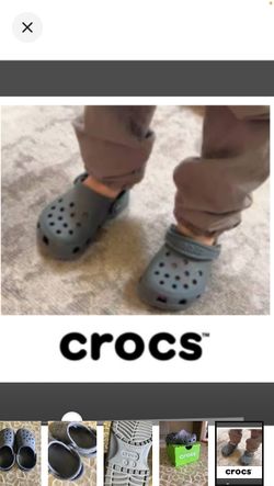 LIKE NEW!  CROCS Kids Classic Clog in ‘slate grey’