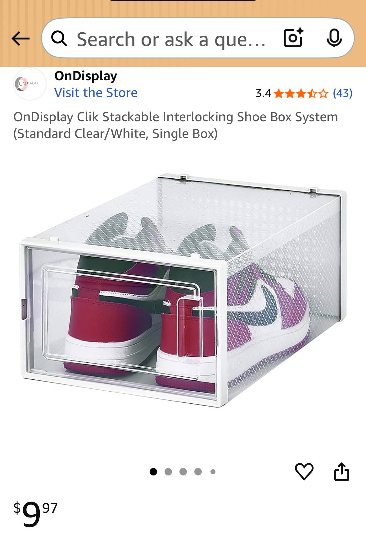 Clear Plastic Show Box $5 Each (35 Total) Used Like New