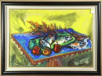 Michael ursulescu 1947 watercolor framed