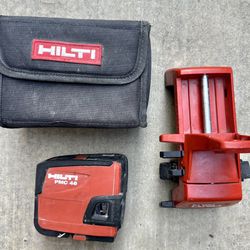 HILTI PMC 46 COMBINATION LINE AND POINT LASER And PMA 78 Wall Mount