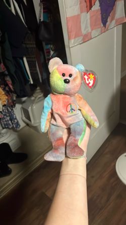 Peace beanie baby