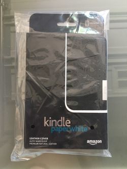 Brand new Amazon - Leather Case for Kindle Paperwhite - Onyx Black