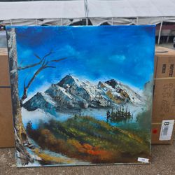Original Mountain Landscape Oil Painting on Canvas