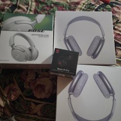 authentic Apple Air Pod Max Headphones, Beats Fit Pro, Bose  Quiet Comfort Ultra Headphones.