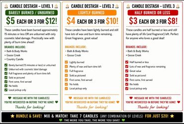 🕯️ CANDLE DESTASH SALE! 🕯️