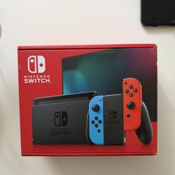 Brand New Nintendo Switch Neon Blue And Red Joy-Con