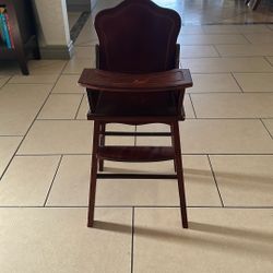 Wooden Baby Doll High Chair 
