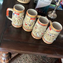 1984 Los Angeles Olympics Budweiser Beer Steins