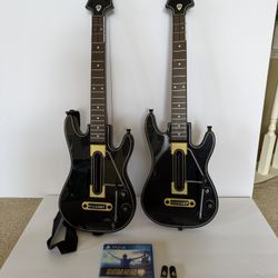 Activision Guitar Hero Live PS4 Bundle w/ 2 Guitars, USB Dongles & Game