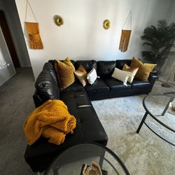 Black L Shaped Sectional Sofa