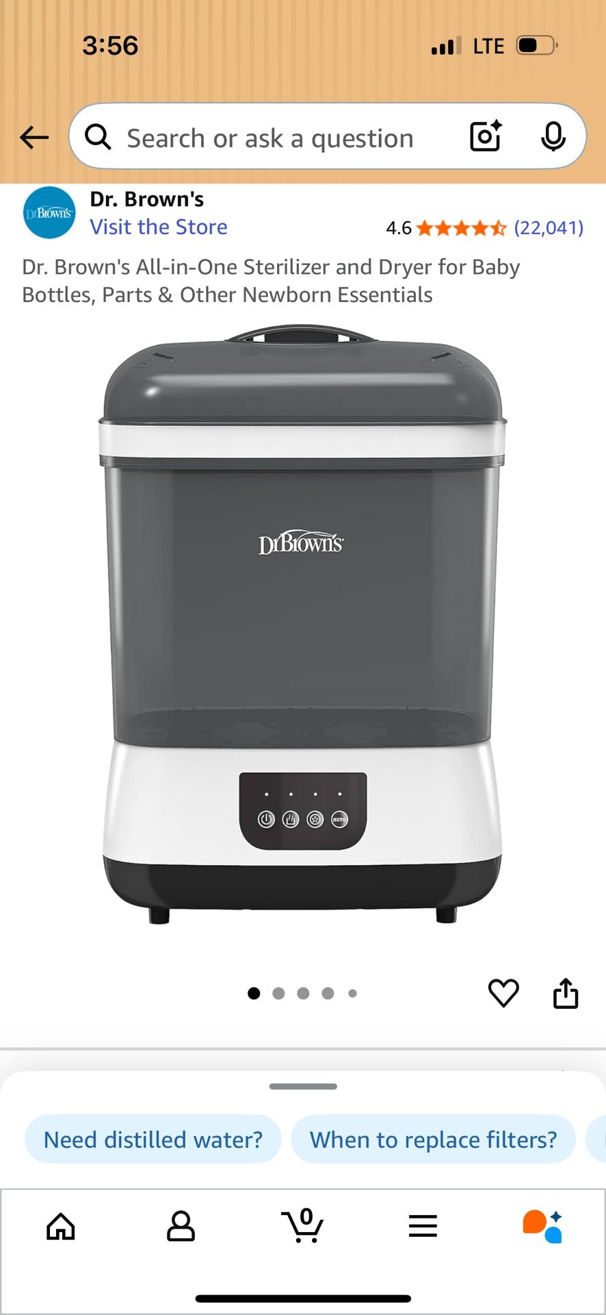 Dr. Brown's All-in-One Sterilizer and Dryer for Baby Bottles, Parts & Other Newborn Essentials