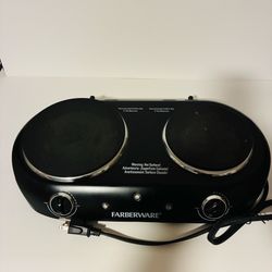 Farberware Double Burner Electric Cooktop 1800W Black FH202-D11 120V
