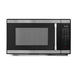 Hamilton Beach 1.1 cu ft Countertop Microwave Oven, Black and Stainless Steel