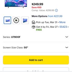 Samsung Crystal UHD 50 INCH TV (2025 MODEL)