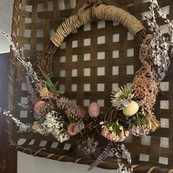 Spring Wreath Not The Tabasco Basket Included