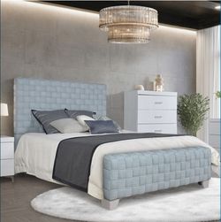 Cama Tamaño Queen en azulgris