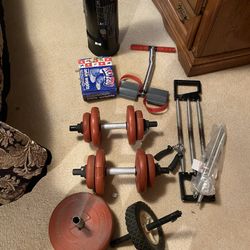 Set Of Weights And Fitness Equipment 