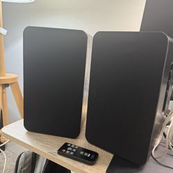Insignia Powered Bluetooth Bookshelf Speakers (NS-HBTSS116) – Excellent Condition 
