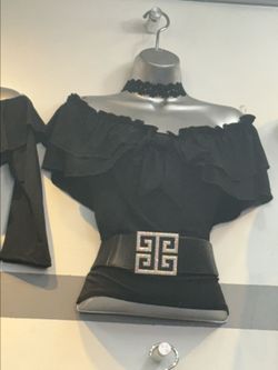 Black Womens Blouse 2 different designs option