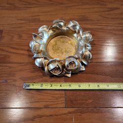 Golden Rose Candle Holder