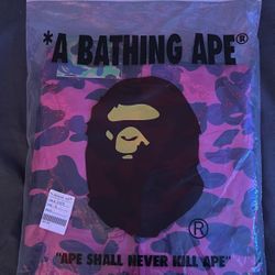 purple bape jacket 