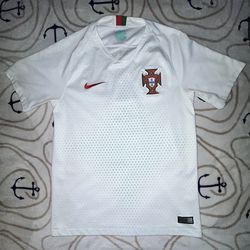 Portugal white and green Soccer jersey