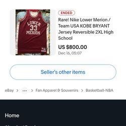 Reverseable Kobe Bryant Jersey Rare