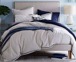 West Elm California King Linen Bed Frame