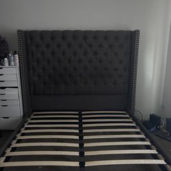Disassembled Queen Bed Frame + Headboard