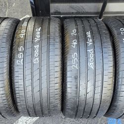 4 USED TIRES 255/40ZR20 GOOD YEAR EAGLE F1  w/80% Thread All 4 Installed $280 ($70 Each) 