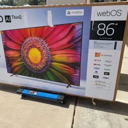86 Lg Tv Smart 4k HDTV In Box 6 Month Warranty.  Free Delivery 
