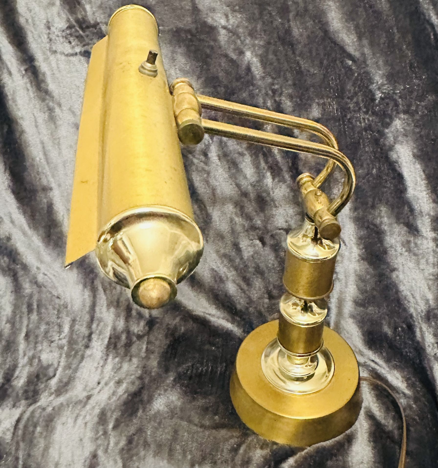 Vintage Brass Bankers Lamp