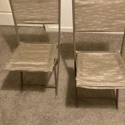 Two Sling Folding Chairs